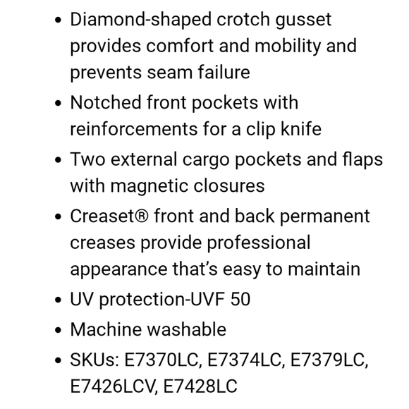 Nwt Elbeco Reflex Ladies Choice Pants - Picture 4 of 16